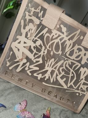 Fenty Beauty Clear Graffiti Tote - Nude/Beige
